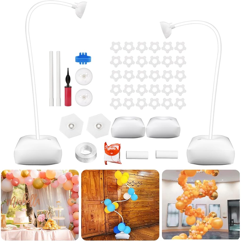 HASTHIP 2Pcs Balloon Arch Stand - Decoration Backdrop Stand, 8.2ft High and 5ft High Windproof Balloon Arch Stand Assembly Balloon Arch Stand for Wedding, Birthday Party, Baby Shower Decoration HASTHIP 2Pcs Balloon Arch Stand - Decoration Backdrop Stand, 8.2ft High and 5ft High Windproof Balloon Arch Stand Assembly Balloon Arch Stand for Wedding, Birthday Party, Baby Shower Decoration